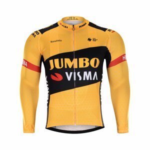 BONAVELO Cyklistický dres s dlhým rukávom zimný - JUMBO-VISMA 2020 WNT - žltá L
