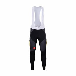 BONAVELO Cyklistické nohavice dlhé s trakmi - JUMBO-VISMA 2020 WNT - čierna XL