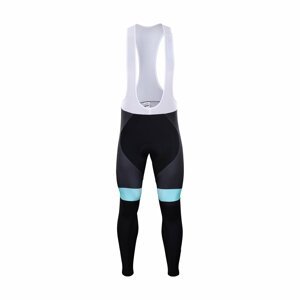 BONAVELO Cyklistické nohavice dlhé s trakmi - BORA 2020 WINTER - čierna XL