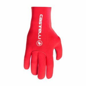 CASTELLI Cyklistické rukavice dlhoprsté - DILUVIO C - červená S-M