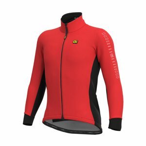 ALÉ Cyklistická zateplená bunda - FONDO WINTER - čierna/červená XL