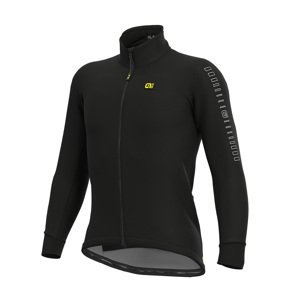 ALÉ Cyklistická zateplená bunda - FONDO WINTER - čierna