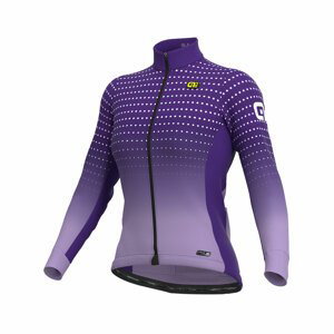 ALÉ Cyklistický dres s dlhým rukávom zimný - BULLET LADY WINTER - fialová