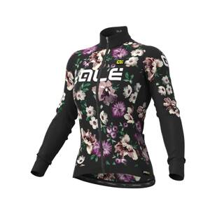 ALÉ Cyklistický dres s dlhým rukávom zimný - FIORI LADY WINTER - čierna XS