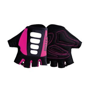 BIOTEX Cyklistické rukavice krátkoprsté - MESH RACE  - čierna/ružová