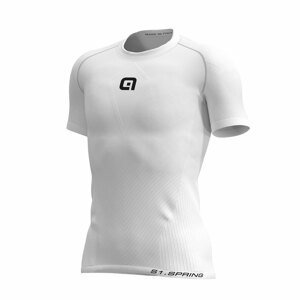 ALÉ Cyklistické tričko s krátkym rukávom - S1 SPRING - biela L-XL