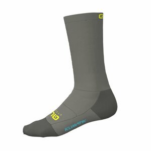 ALÉ Cyklistické ponožky klasické - TEAM KLIMATIK H22 - žltá/šedá M