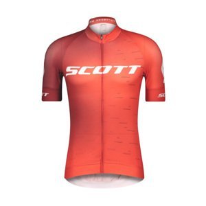SCOTT Cyklistický dres s krátkym rukávom - RC PRO 2021 - biela/červená L