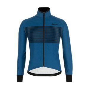 SANTINI Cyklistická vetruodolná bunda - COLORE - modrá L