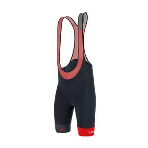 SANTINI Cyklistické nohavice krátke s trakmi - LA VUELTA 2020 - červená/čierna