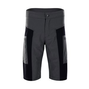 MONTON Cyklistické nohavice krátke bez trakov - JANKUN MTB - čierna/šedá M