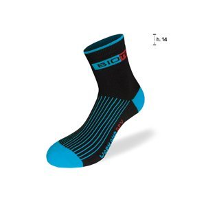 BIOTEX Cyklistické ponožky klasické - TERMO - čierna/modrá 43-44