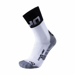 UYN Cyklistické ponožky klasické - LIGHT - biela/šedá/čierna