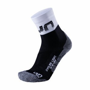 UYN Cyklistické ponožky klasické - LIGHT LADY - čierna/biela/šedá