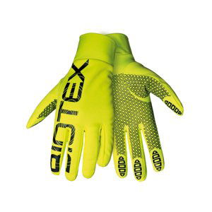BIOTEX Cyklistické rukavice dlhoprsté - THERMAL TOUCH GEL - žltá/čierna