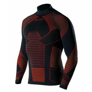 BIOTEX Cyklistické tričko s dlhým rukávom - ICEBREAK - čierna/červená M-L