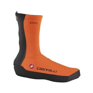 CASTELLI Cyklistické návleky na tretry - INTENSO UL - čierna/oranžová
