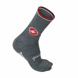 CASTELLI Cyklistické ponožky klasické - QUINDICI - šedá S-M