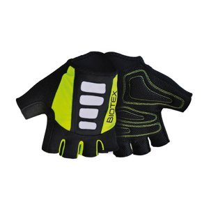 BIOTEX Cyklistické rukavice krátkoprsté - MESH RACE  - žltá/čierna