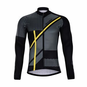 HOLOKOLO Cyklistický dres s dlhým rukávom zimný - TRACE WINTER  - viacfarebná/žltá/čierna 2XL