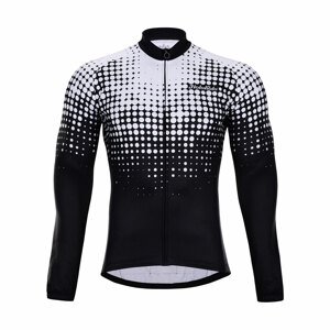 HOLOKOLO Cyklistický dres s dlhým rukávom zimný - POLAR WINTER  - čierna/biela 2XL