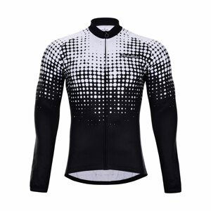 HOLOKOLO Cyklistický dres s dlhým rukávom zimný - POLAR WINTER  - biela/čierna XL