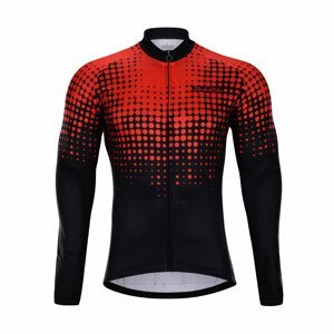 HOLOKOLO Cyklistický dres s dlhým rukávom zimný - INFRARED WINTER  - čierna/červená L