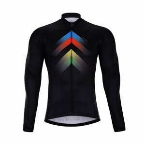 HOLOKOLO Cyklistický dres s dlhým rukávom zimný - HYPER WINTER  - čierna/viacfarebná M