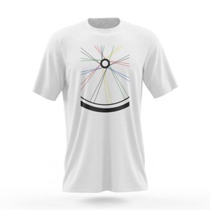 NU. BY HOLOKOLO Cyklistické tričko s krátkym rukávom - RIDE THIS WAY - viacfarebná/biela