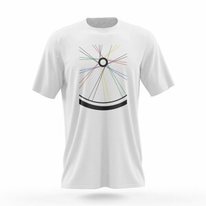 NU. BY HOLOKOLO Cyklistické tričko s krátkym rukávom - RIDE THIS WAY - viacfarebná/biela 2XL
