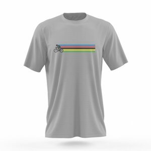 NU. BY HOLOKOLO Cyklistické tričko s krátkym rukávom - A GAME - biela/viacfarebná/šedá 2XL