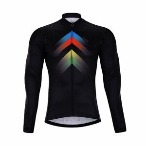 HOLOKOLO Cyklistický dres s dlhým rukávom zimný - HYPER WINTER  - čierna/viacfarebná XS