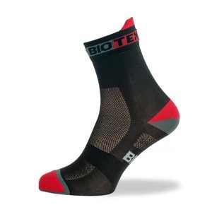 BIOTEX Cyklistické ponožky klasické - NET - čierna