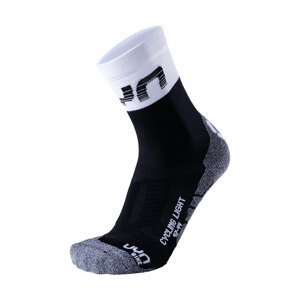 UYN Cyklistické ponožky klasické - LIGHT - šedá/čierna/biela 45-47