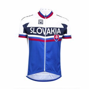 SANTINI Cyklistický dres s krátkym rukávom - TEAM SLOVAKIA 2016 - modrá/červená/biela
