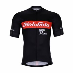 HOLOKOLO Cyklistický dres s krátkym rukávom - OBSIDIAN - červená/čierna XS