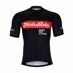 HOLOKOLO Cyklistický dres s krátkym rukávom - OBSIDIAN - červená/čierna M