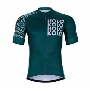 HOLOKOLO Cyklistický dres s krátkym rukávom - SHAMROCK - biela/zelená/modrá L