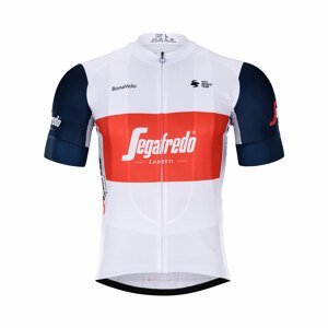 BONAVELO Cyklistický dres s krátkym rukávom - TREK 2021 - modrá/biela/červená