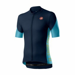 CASTELLI Cyklistický dres s krátkym rukávom - ENTRATA V - modrá/svetlo modrá