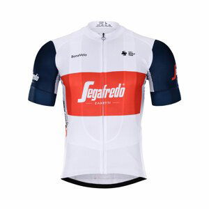 BONAVELO Cyklistický dres s krátkym rukávom - TREK 2021 - modrá/biela/červená 2XL