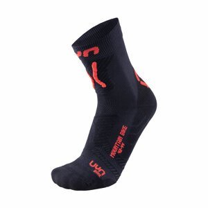UYN Cyklistické ponožky klasické - MOUNTAIN MTB - červená/čierna 42-44