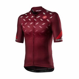 CASTELLI Cyklistický dres s krátkym rukávom - AVANTI - bordová XL