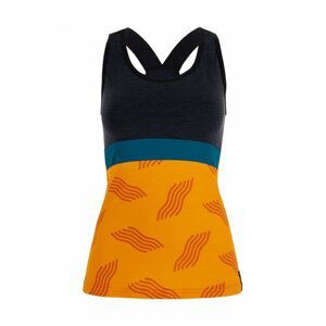 SANTINI Cyklistický dres bez rukávov - SCIA DUNE LADY - oranžová/čierna S