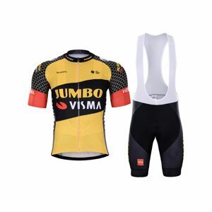 BONAVELO Cyklistický krátky dres a krátke nohavice - JUMBO-VISMA 2022 - žltá/čierna