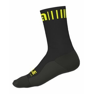 ALÉ Cyklistické ponožky klasické - STRADA WINTER 18 - žltá/čierna/biela S