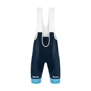 SANTINI Cyklistické nohavice krátke s trakmi - TREK TFR XC 2021 - modrá
