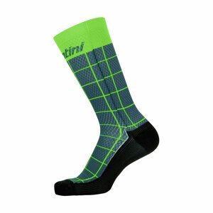 SANTINI Cyklistické ponožky klasické - DINAMO - zelená