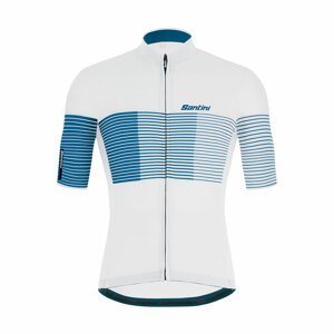 SANTINI Cyklistický dres s krátkym rukávom - TONO FRECCIA - modrá/biela 3XL