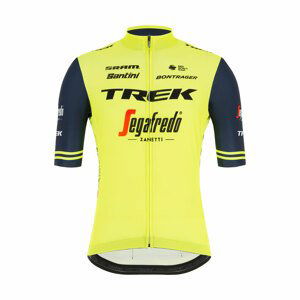 SANTINI Cyklistický dres s krátkym rukávom - TREK SEGAFREDO 2021 - modrá/žltá L